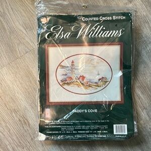 Elsa Williams Paddy’s Cove Counted Cross  Stitch Kit Lighthouse Seascape 10”x14”